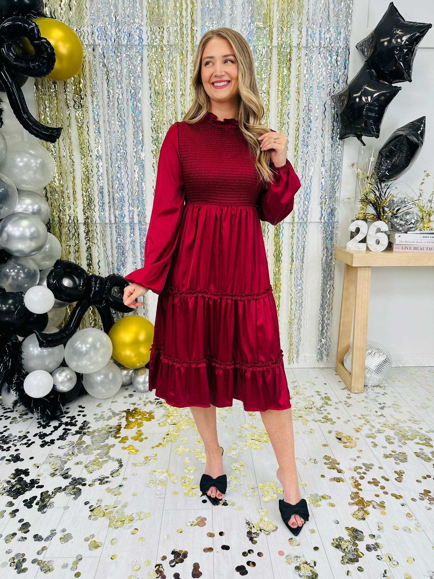 Holiday At Midnight Dress- Multiple Colors!