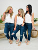 Judy Blue Walk This Way Slim Straight Leg Jeans in Reg/Curvy