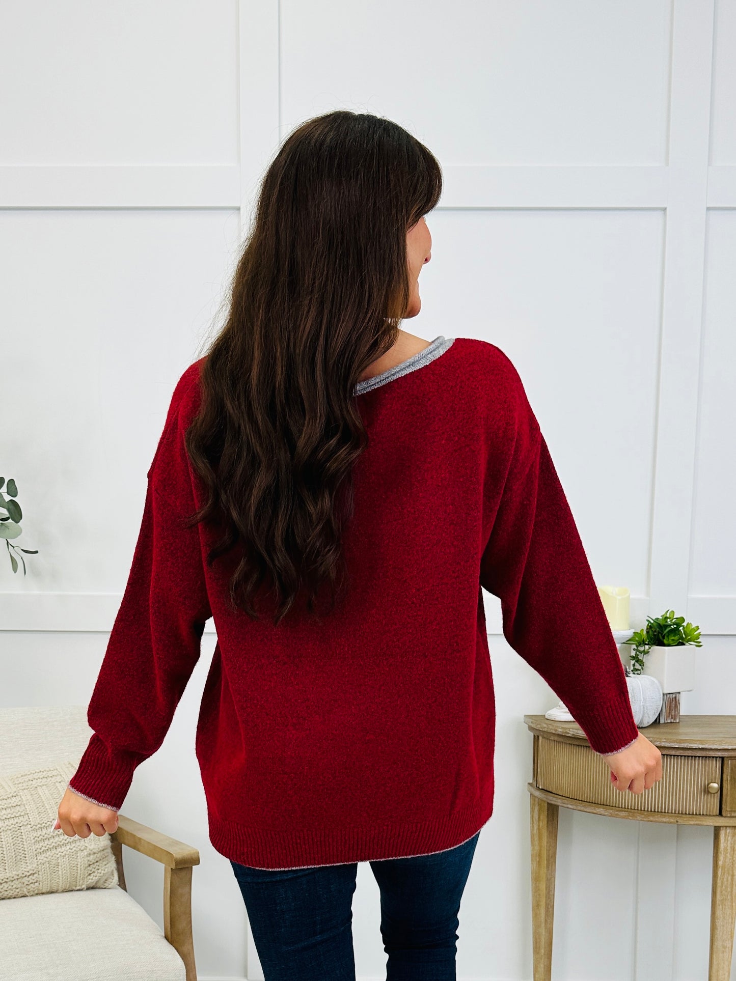Free Range Sweater In Burgundy