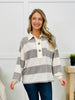 Buttoned Up Beauty Sweater In Taupe