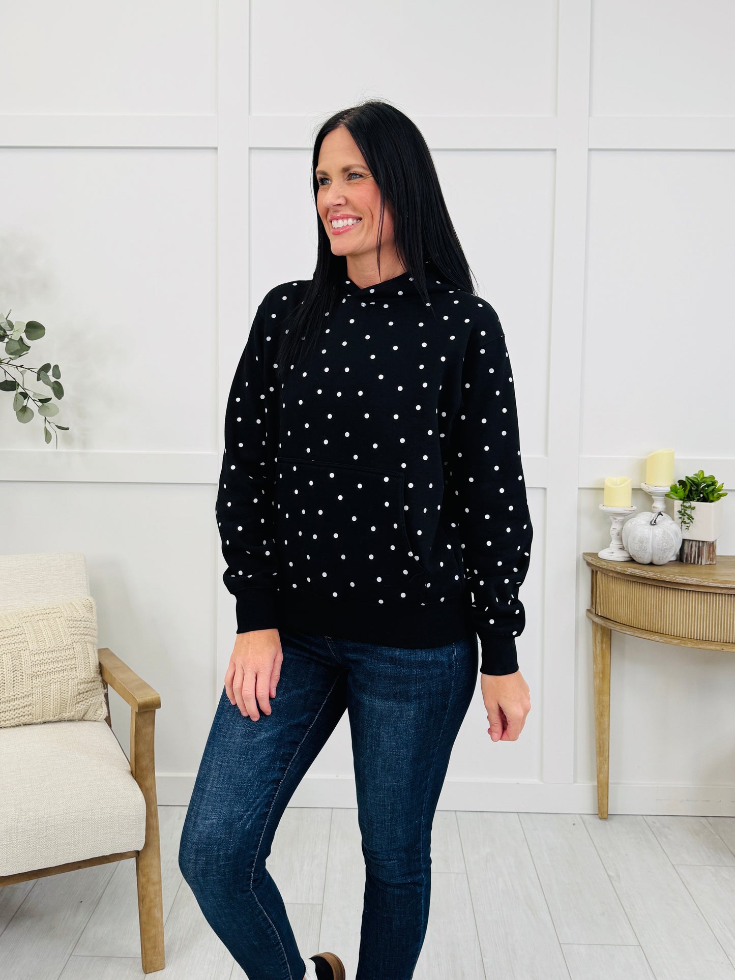 On The Dot Hoodie In Black