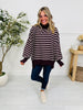 Stripe Up Your Alley Pullover In Wine