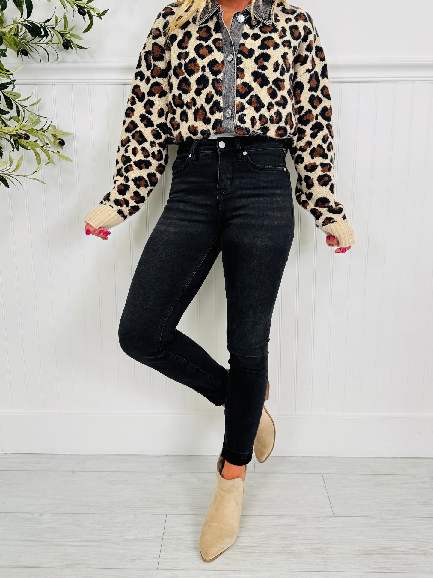 Black In Action Tummy Control Skinny Jeans In Multiple Inseams