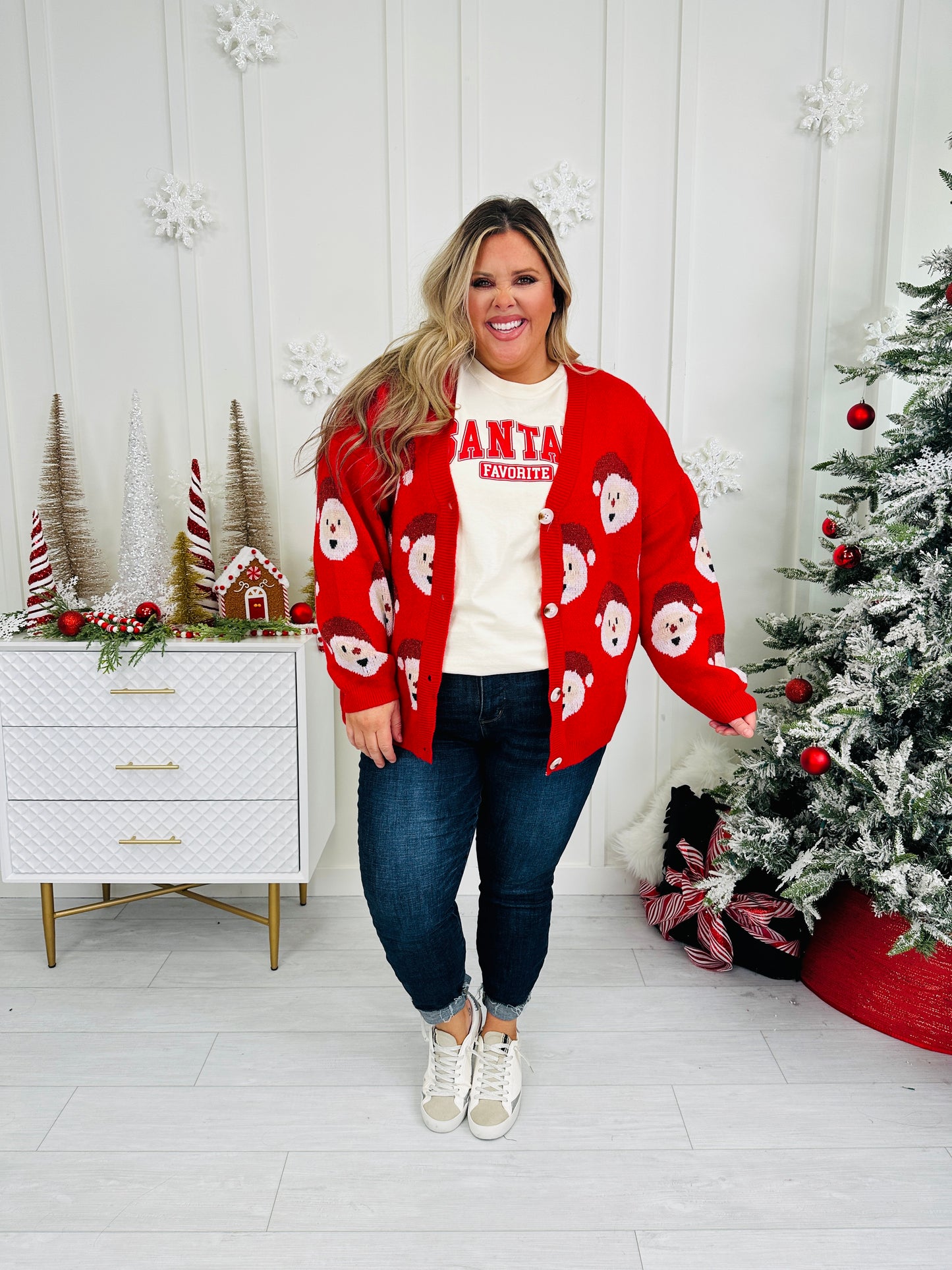 Santa Stop Here Cardigan in Multiple Colors