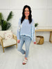Cloud Nine Patchwork Top In Sky Blue