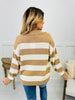 Stripe Hype Sweater In Mocha/Cream