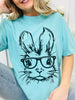 Bunny With Glasses Graphic Tee in Multiple Colors