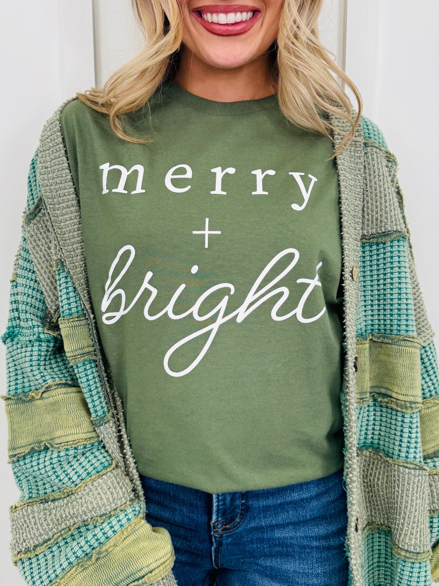 Merry + Bright Graphic Tee-Multiple Colors!