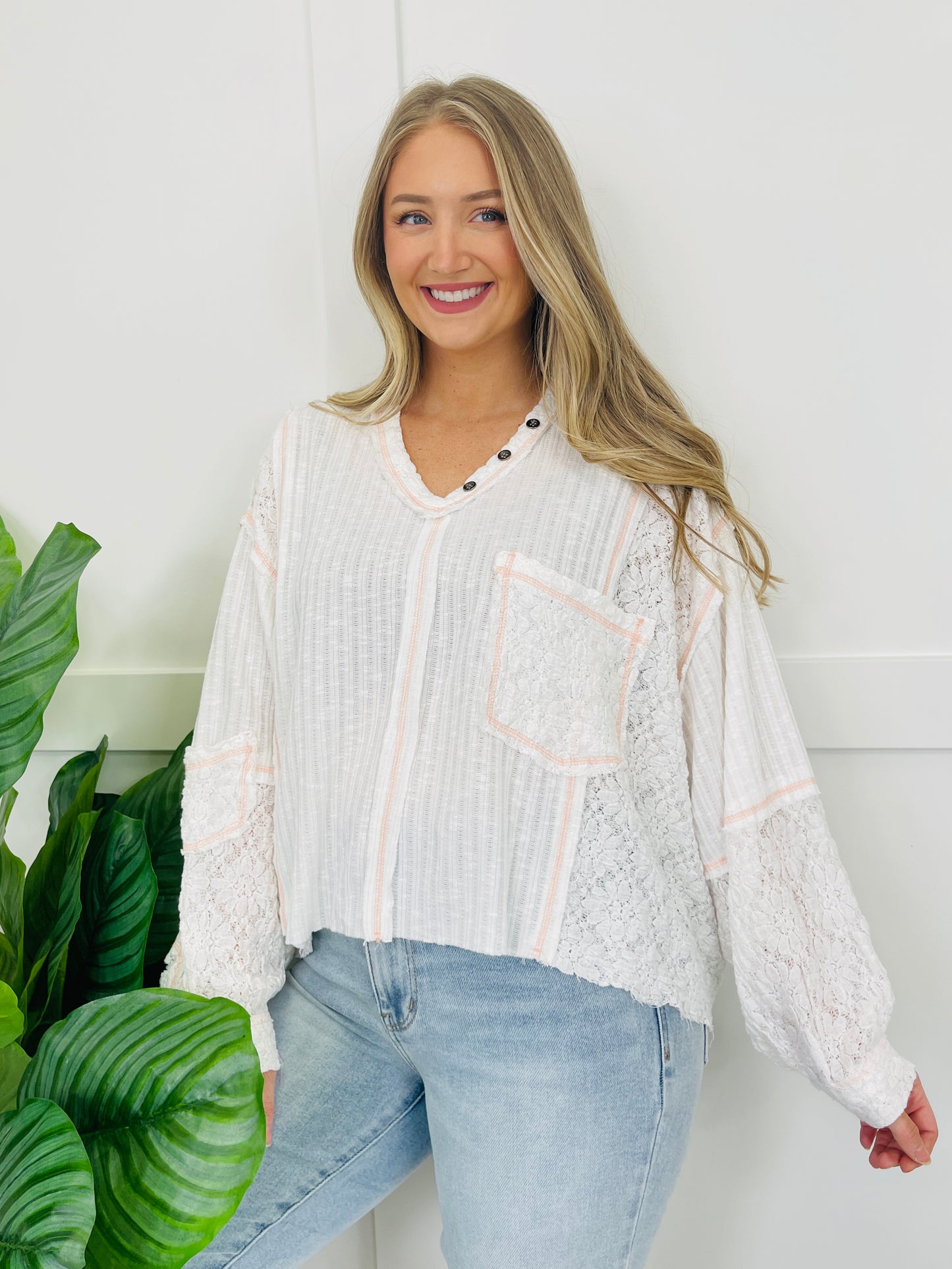 Worn Like a Thought Top In Off White