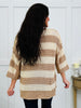 Long Story Stripes Top In Khaki Cream