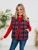 Pretty In Plaid Vest In Navy
