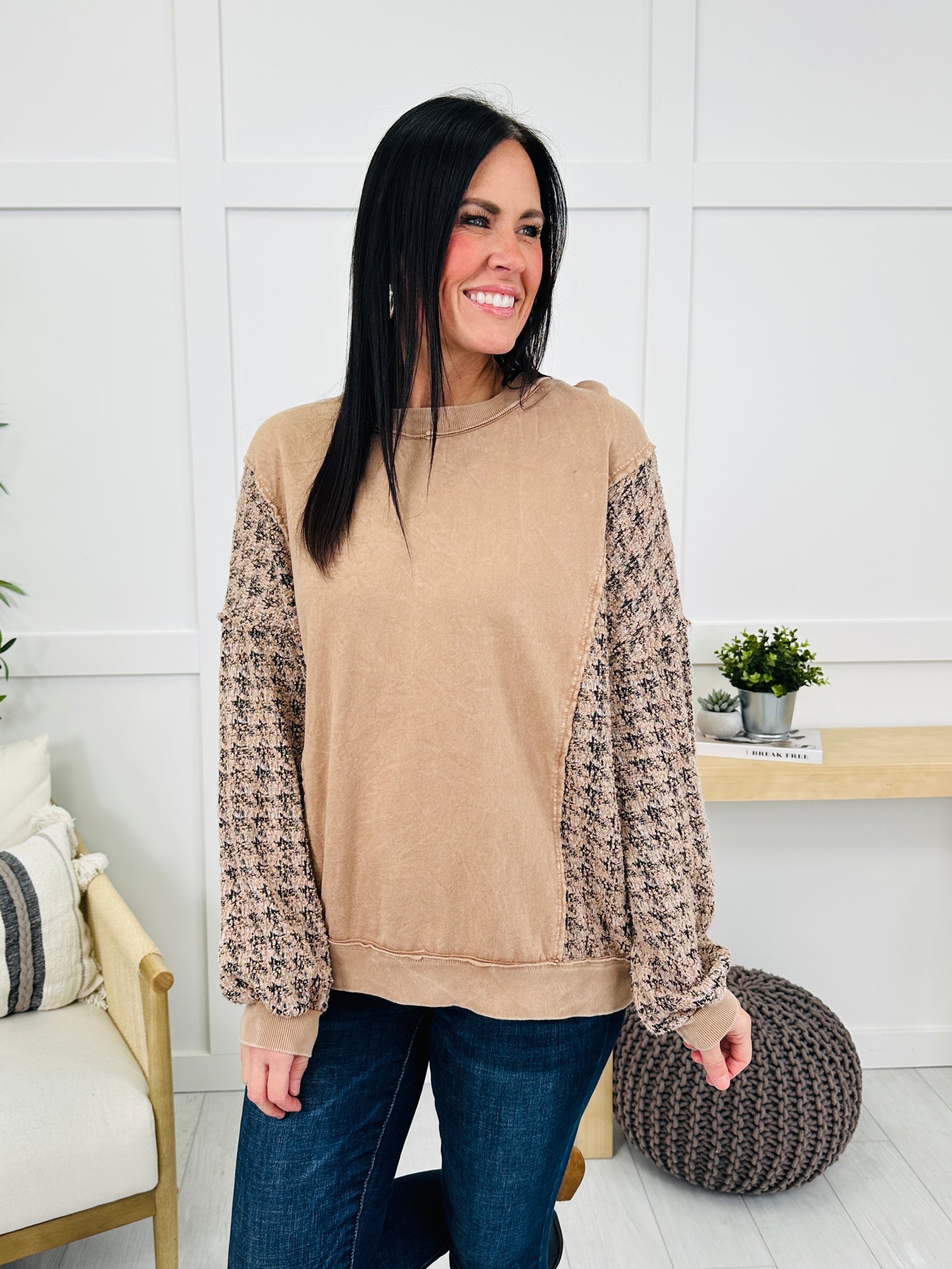 Feels Like Home Sweater in Latte