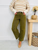 Olive You More Tummy Control Barrel Jeans