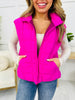 Puffed To Perfection Vest In Fuchsia