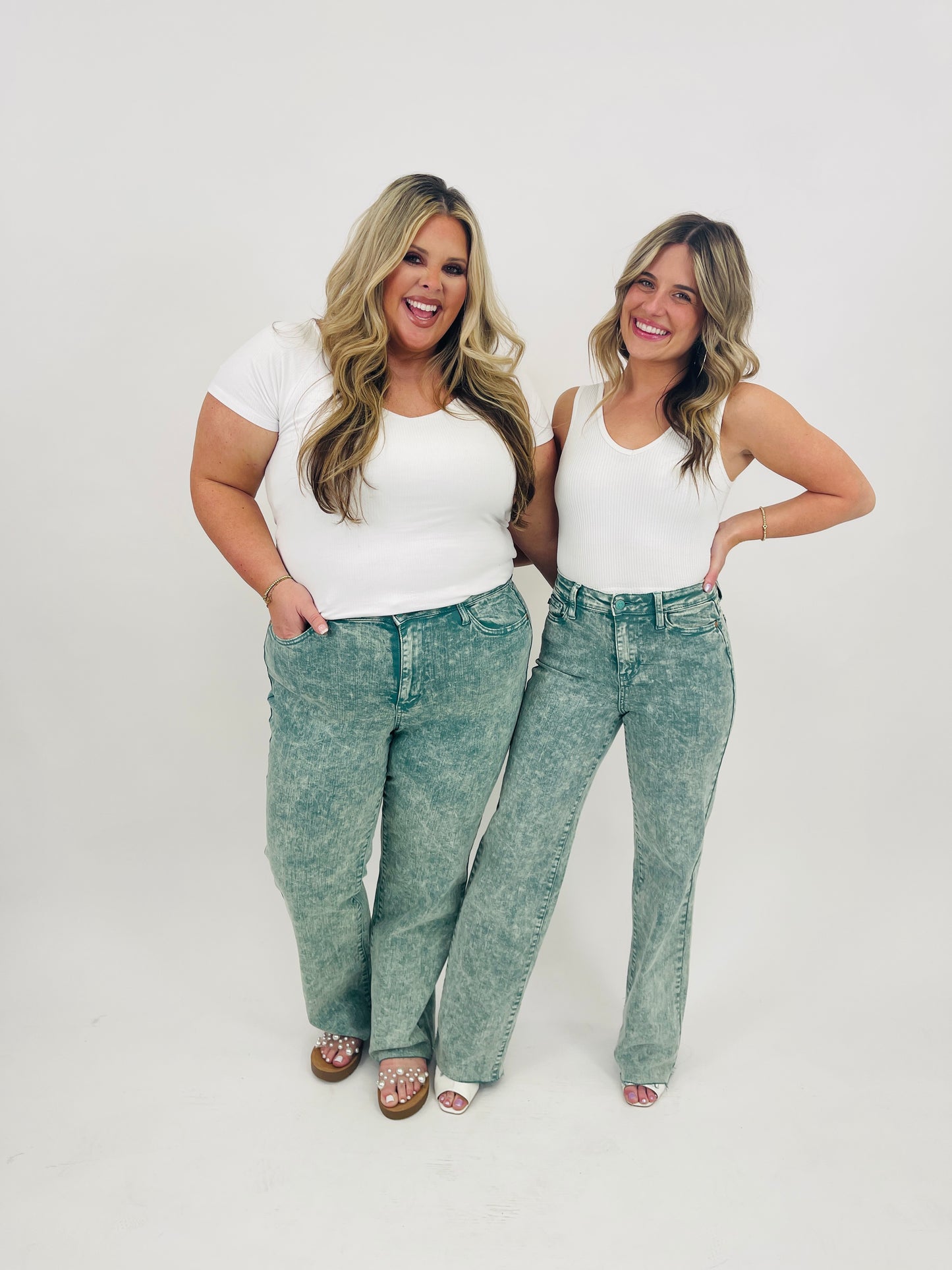 Judy Blue Shamrock & Roll Dad Jeans