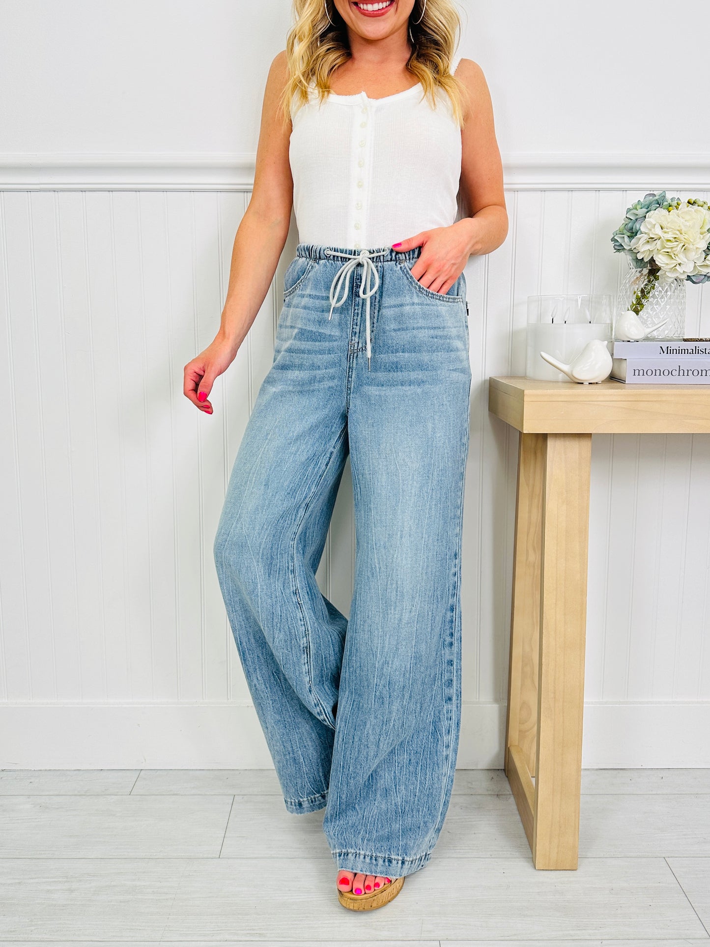 Judy Blue Featherweight Flow Palazzo Jeans