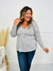 Perfectly Precious Top In Grey Floral Print