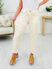 Judy Blue Cream of The Crop Cropped Wide Leg Jeans