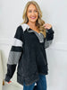 Striped Edge Pullover In Black Combo