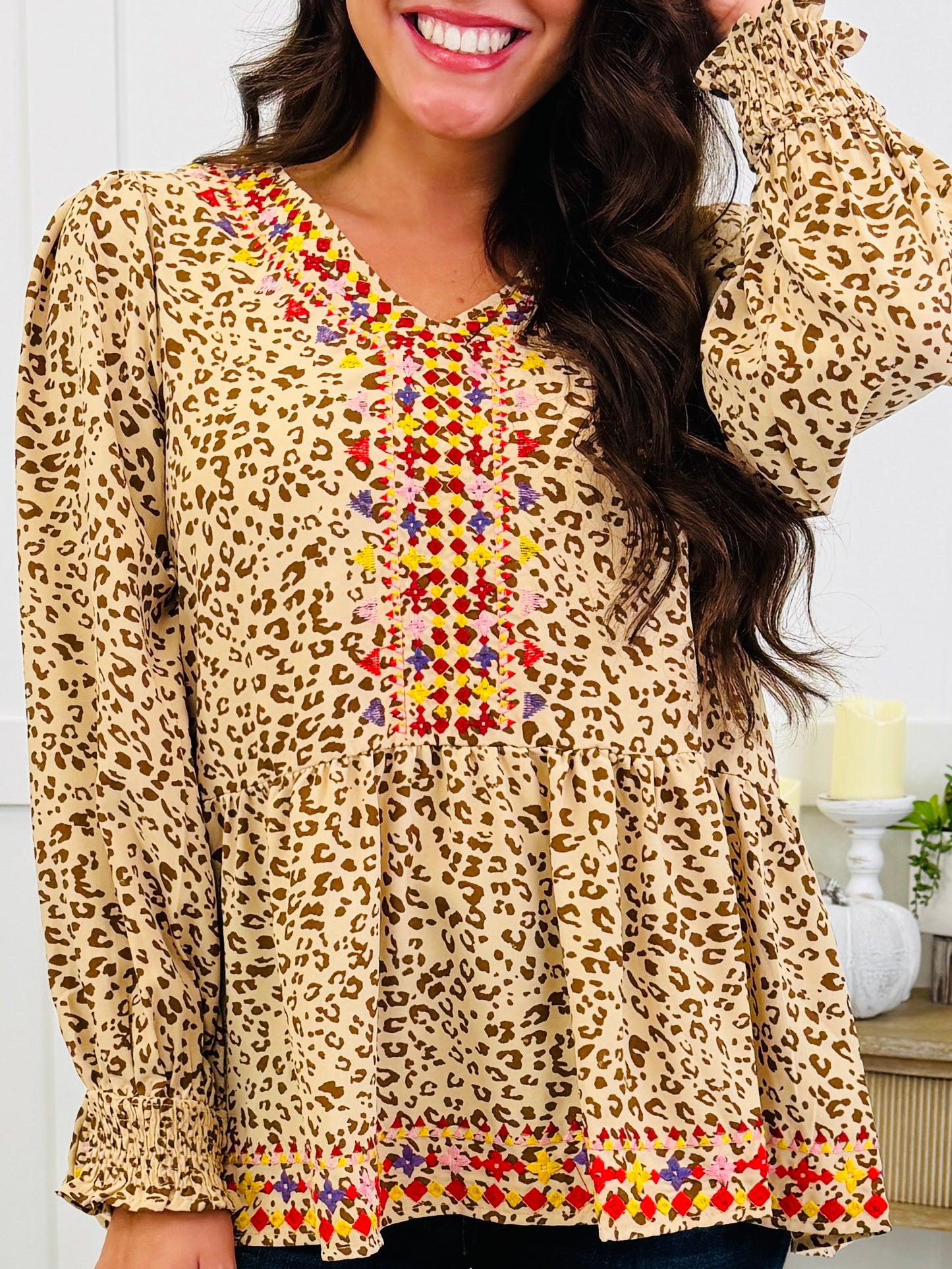 Wildflower Leopard Top
