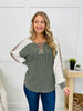 Pattern in Motion Top In Olive