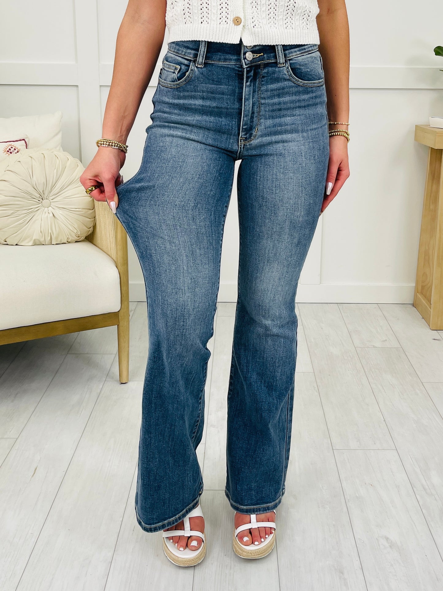 Judy Blue Flare For It Tinted Flare Jeans