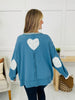 Wore My Heart Out Pullover in Ocean Blue