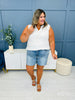 Judy Blue Meet Me In The Middle Midrise Shorts in Reg/Curvy