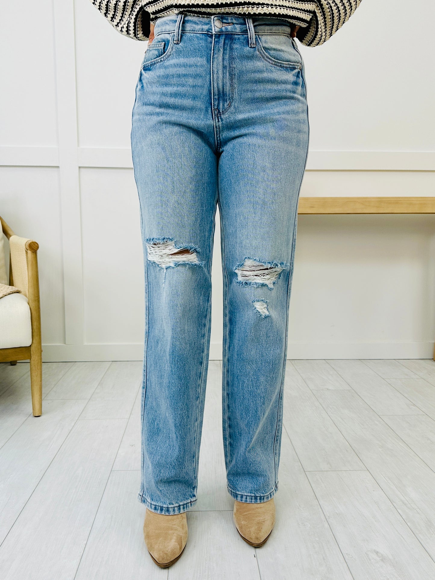 Judy Blue Back in the Groove Rigid Magic 90's Straight Leg Jeans in Reg/Curvy