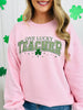 One Lucky Teacher Graphic Crewneck Sweatshirt