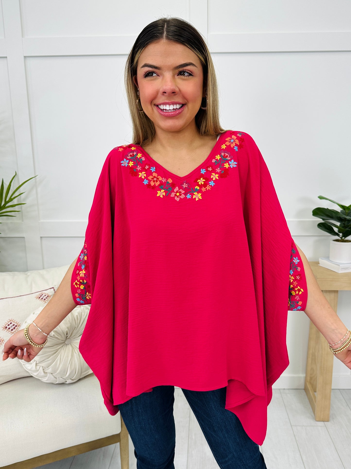 REG/CURVY Embroidered Essence Top- Multiple Colors!