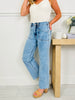 Summer Mood Cropped Wide Leg Jeans