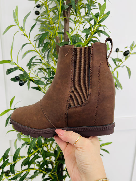 Grounded Glam Booties in Brown