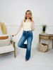 Go Into Detail Tummy Control Wide Leg Jeans