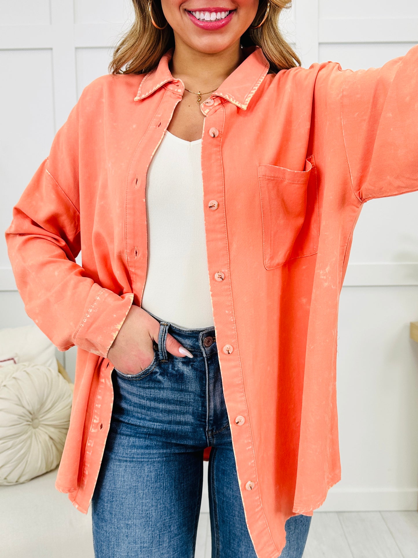 Prism Glow Top In Apricot