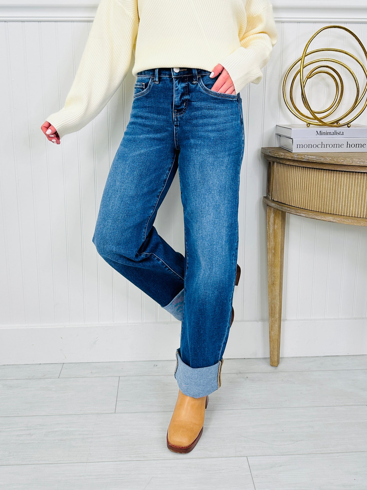 Basic But Better Slim Barrel Tummy Control Jeans