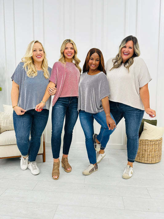 DOORBUSTER! REG/CURVY Confident, Comfortable, and Corded Top- Multiple Colors!