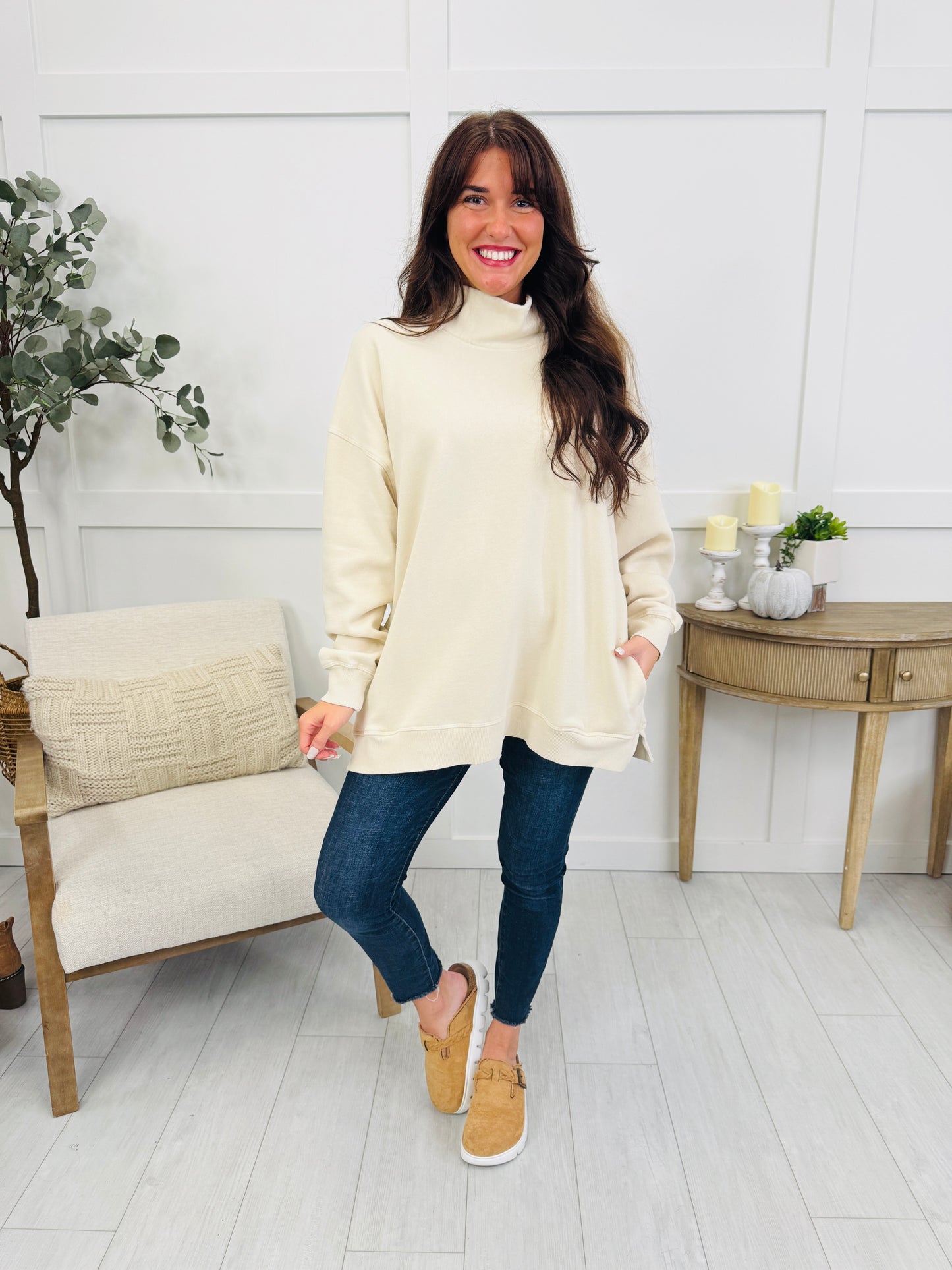 Nothing But Cozy Top In Ivory