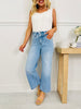 Double the Fun Wide Leg Cropped Tummy Control Jeans