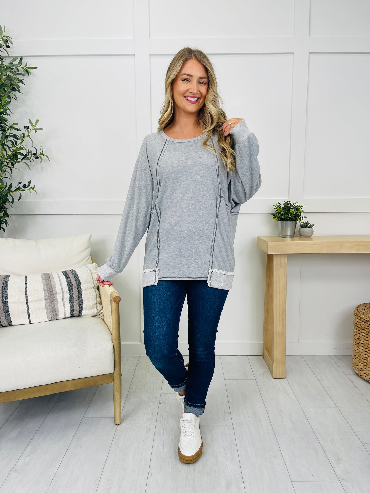Lounge Instinct Pullover in H Grey