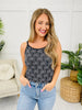 Daisy Chain Tank Top in Charcoal Black