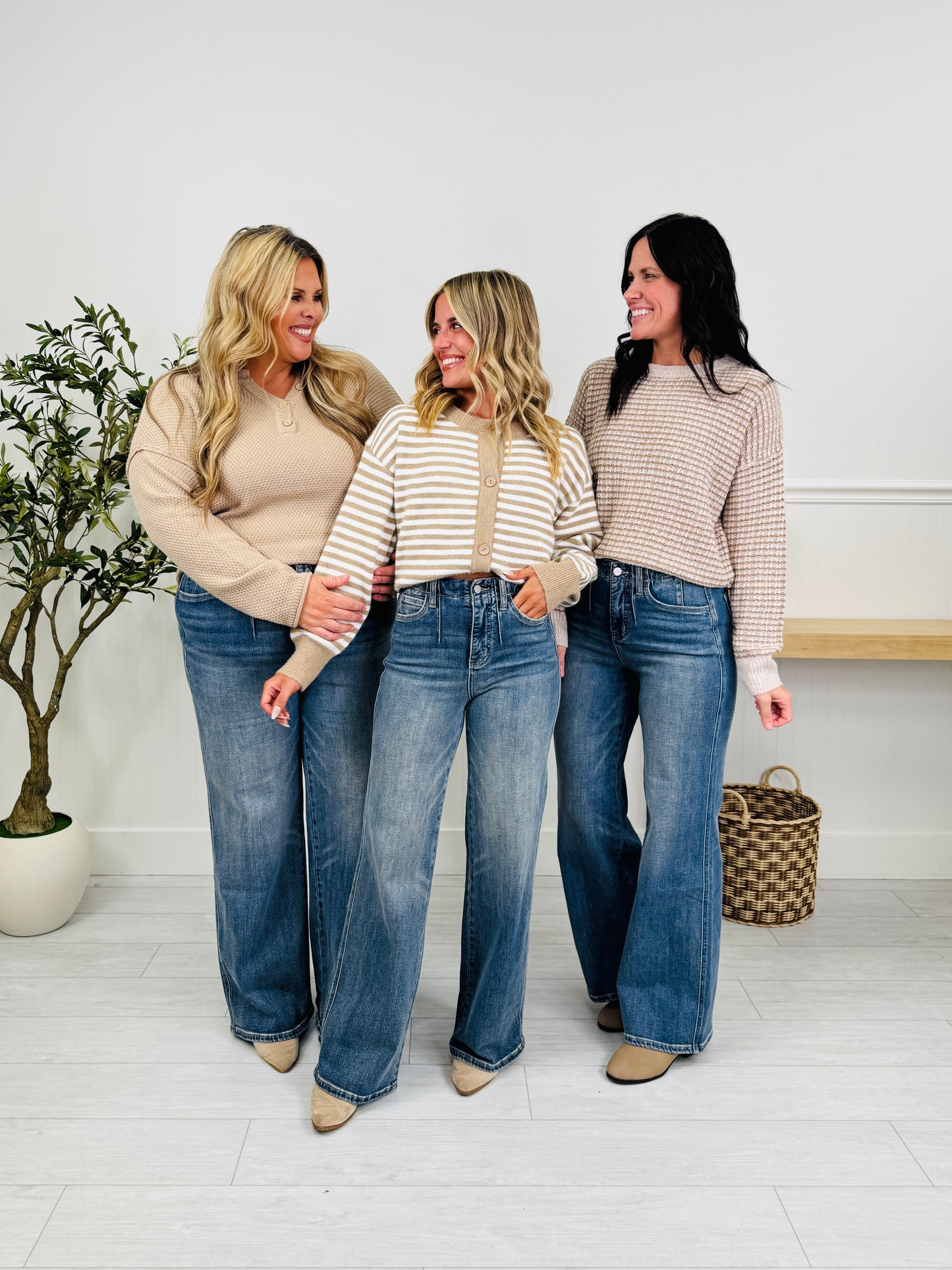 Wear It Well Tummy Control Wide Leg Jeans