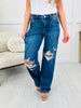 Judy Blue Fit To Flatter Straight Leg Adjustable Column Jeans