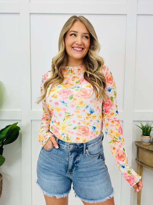 The Pastel Bloom Top In Coral