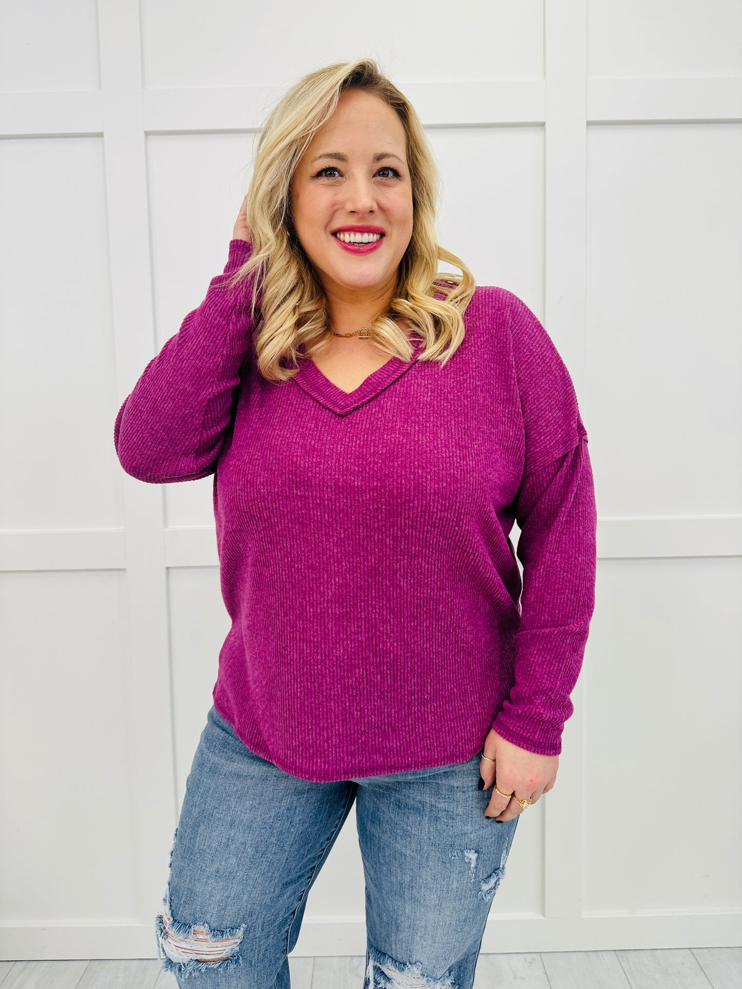 DOORBUSTER! REG/CURVY All Day Ease Top- Multiple Colors!