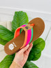 Heatwave Harmony Flip Flops In Pink Multi