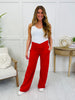 Last Minute Plans Pants In Red