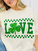 Love With A Clover Graphic Tee