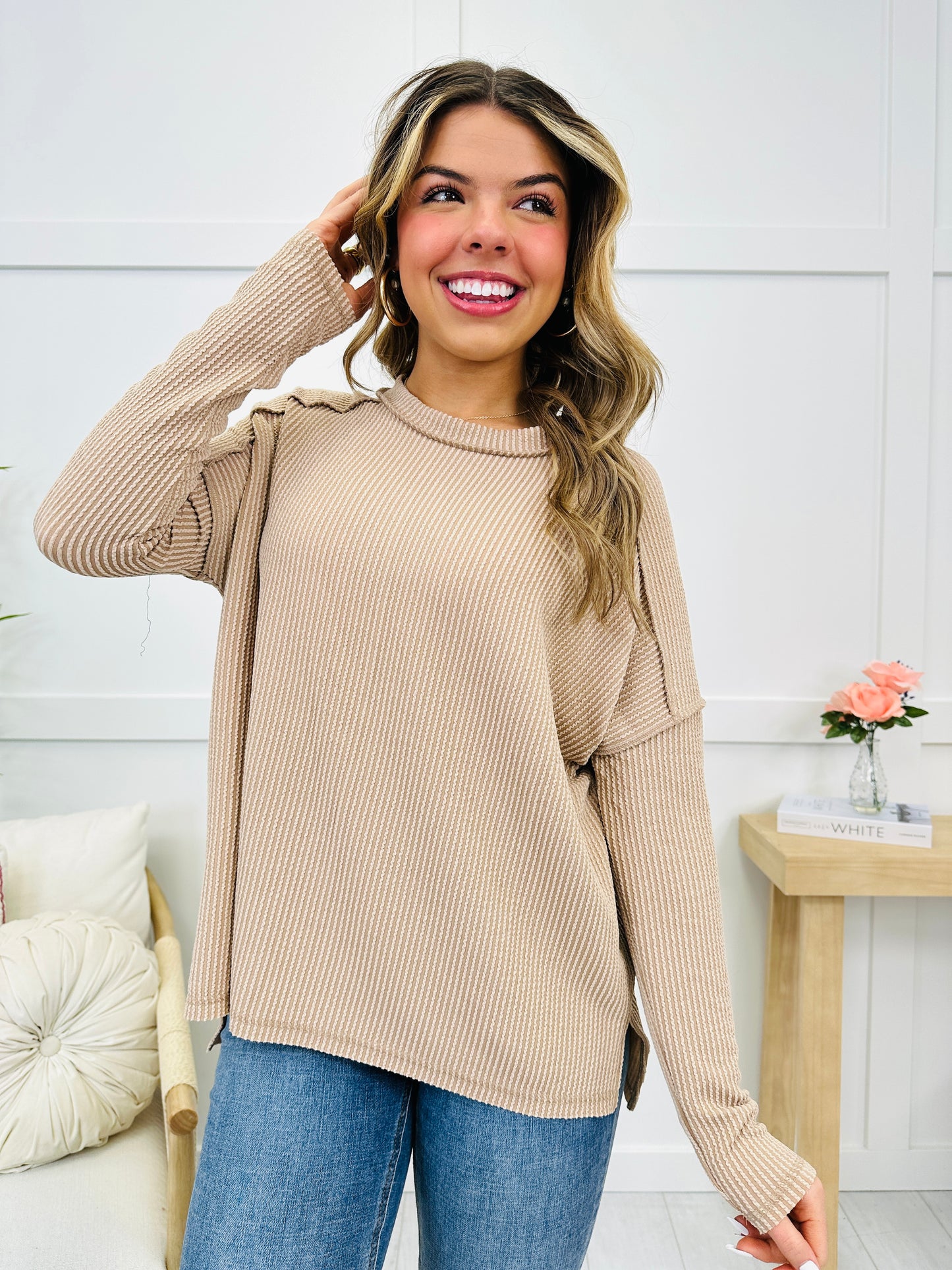 DOORBUSTER! Soft Focus Long Sleeve Top- Multiple Colors!