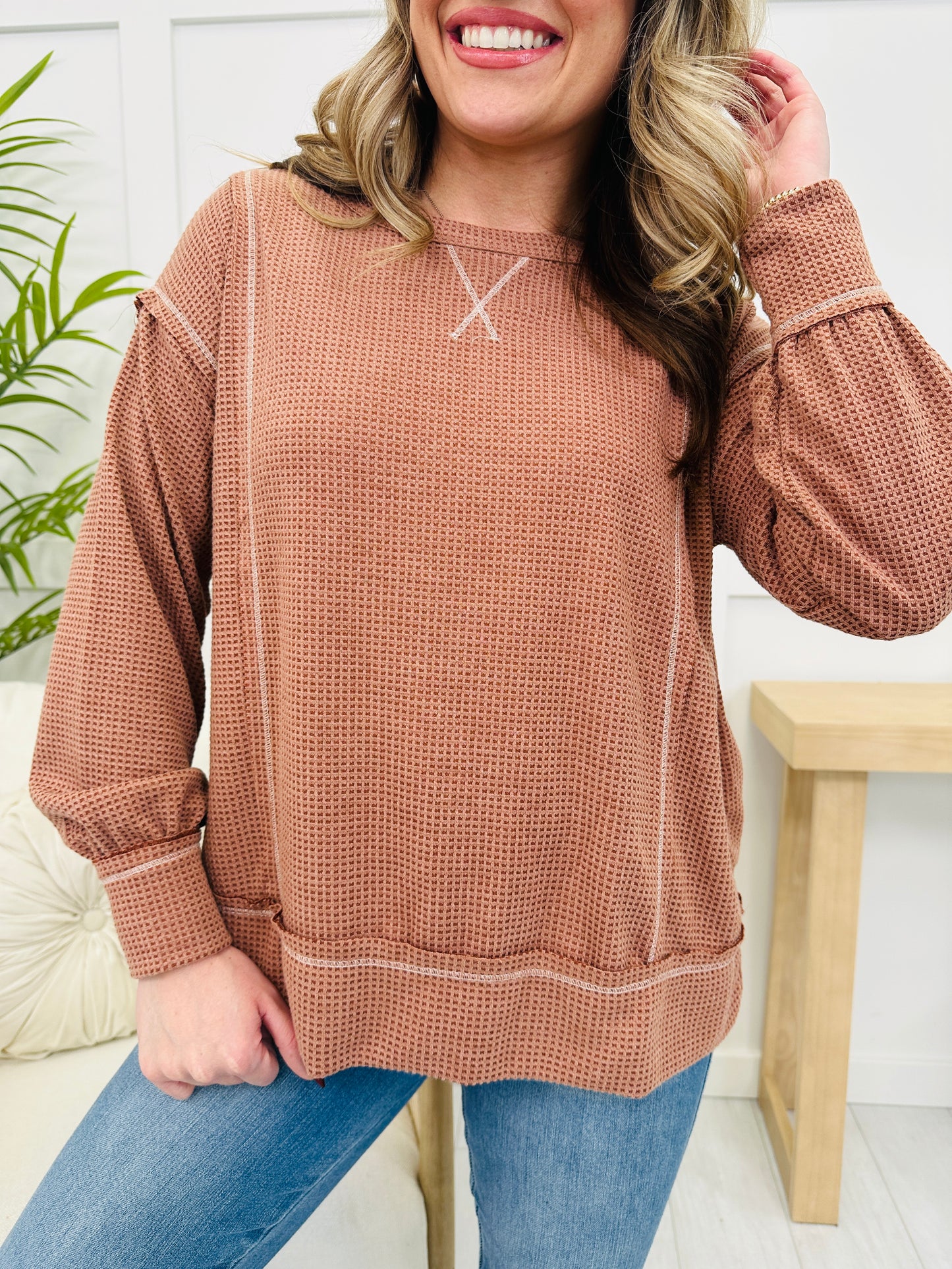 REG/CURVY Simple Charm Long Sleeve Top- Multiple Colors!